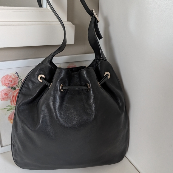 🖤 Vintage Y2K Gucci 001-4030 Genuine Smooth Leather Shoulder Satchel Bag, Black - Picture 15 of 16